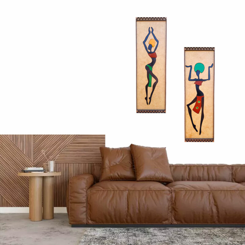 Conjunto de Quadros Meninas Africanas