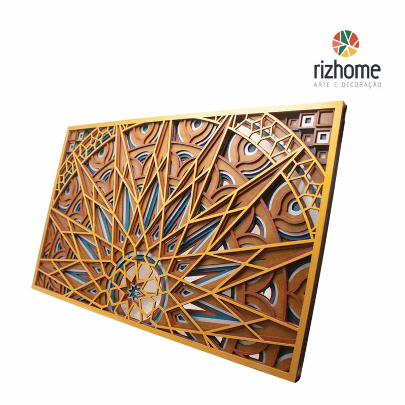 Mandala Retangular Estrela Color